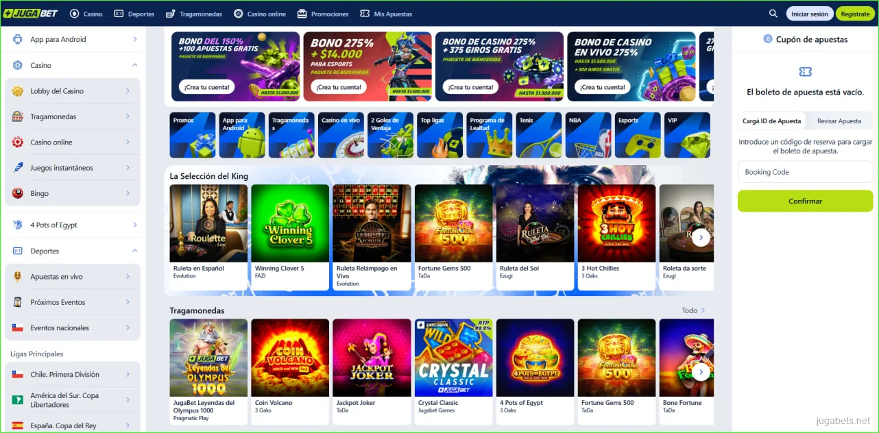 Jugabet Chile: casino online y plataforma de apuestas para jugadores