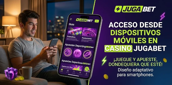 Acceso desde dispositivos móviles al casino Jugabet